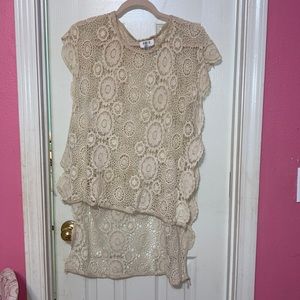 BCBG crochet top